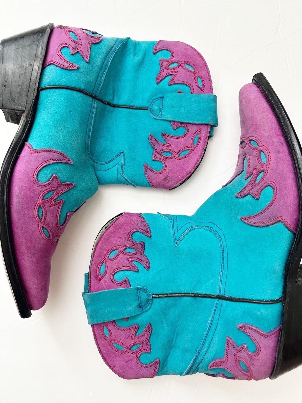 Vintage Maraschino Colorful Western Cowboy Boots 7.5